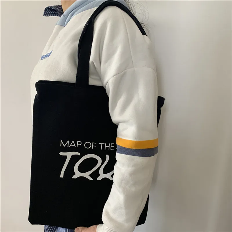 Холщовая Сумка для покупок Kpop Bangtan Boys JM JK JIMIN JIN MAP OF THE SOUL TOUR 1 шт.|Набор канцтоваров| |