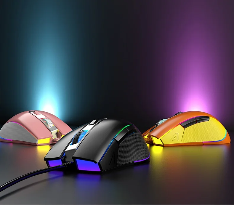 16000 dpi Ajazz Douyu DMG-700 RGB с подсветкой USB Проводная компьютерная игровая/Офисная макро-мышь программируемая настольная игровая мышь Gami