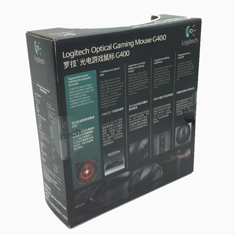 Оригинальная оптическая игровая мышь logitech G400, проводная профессиональная игровая мышь от бренда gmaing в розничной упаковке