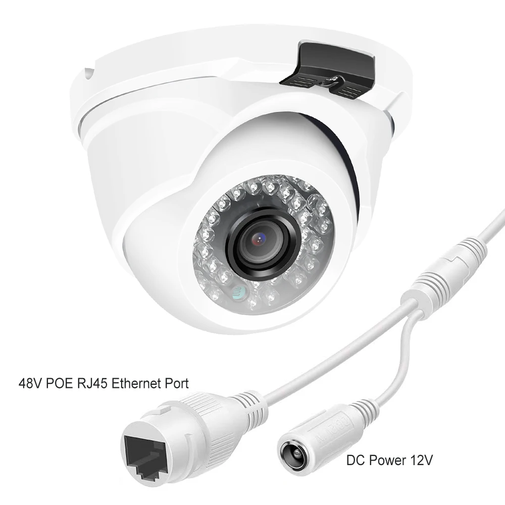 4K 8MP IP Camera Outdoor POE H.265 Onvif Metal Dome Indoor CCTV Wide Angle 2.8mm 4MP Security Camera