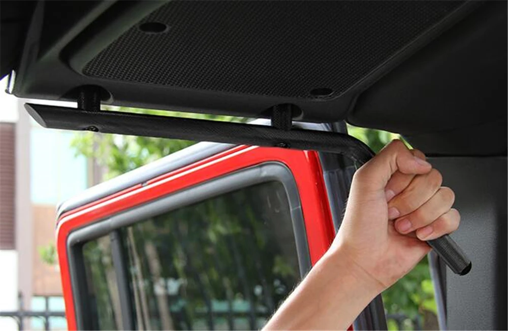 Для Jeep Wrangler 2011- автомобильные аксессуары внутренняя задняя дверь подлокотник Тяговая ручка поручень дополнительный молдинг комплект