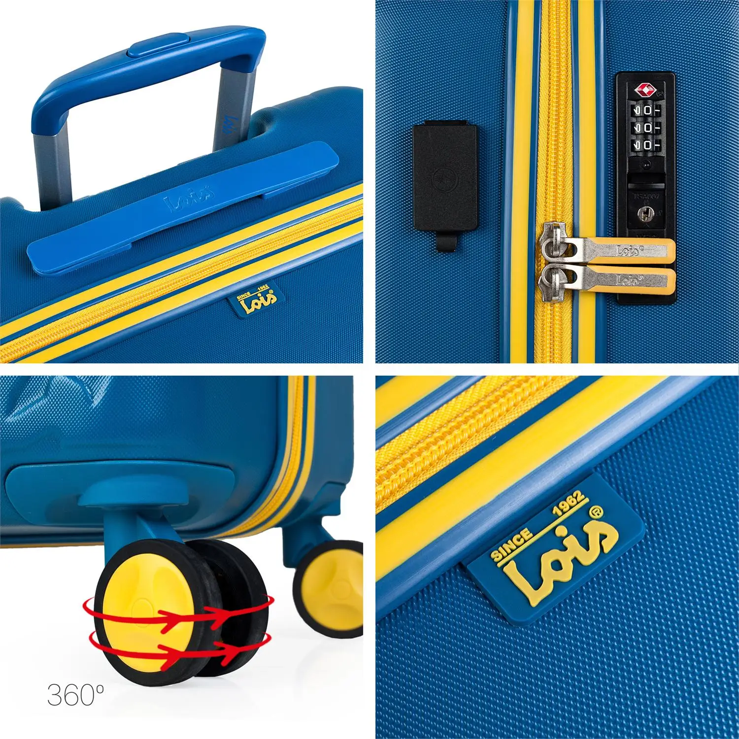 Lois модель Zion маленький чемодан кабина команда. Usb порт. 4 колеса 55 см. Из АБС-пластика. TSA. 171150