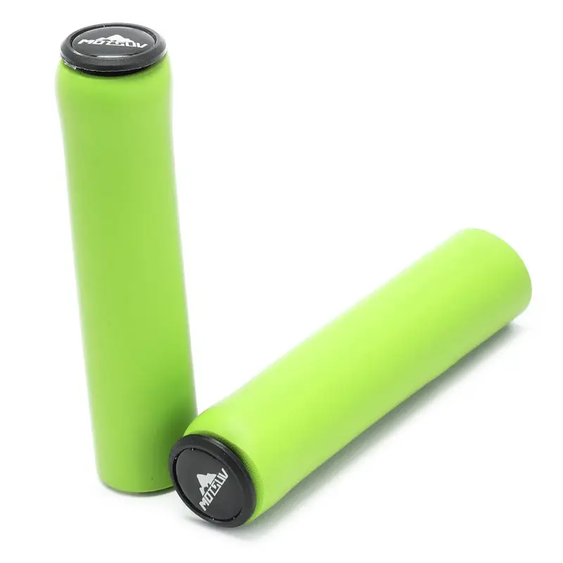 Green Велосипед Ultraight высокой плотности губчатая ручка на руль велосипеда для горного велосипеда Анти-занос, удар поглощающий супер мягкий - Цвет: Green