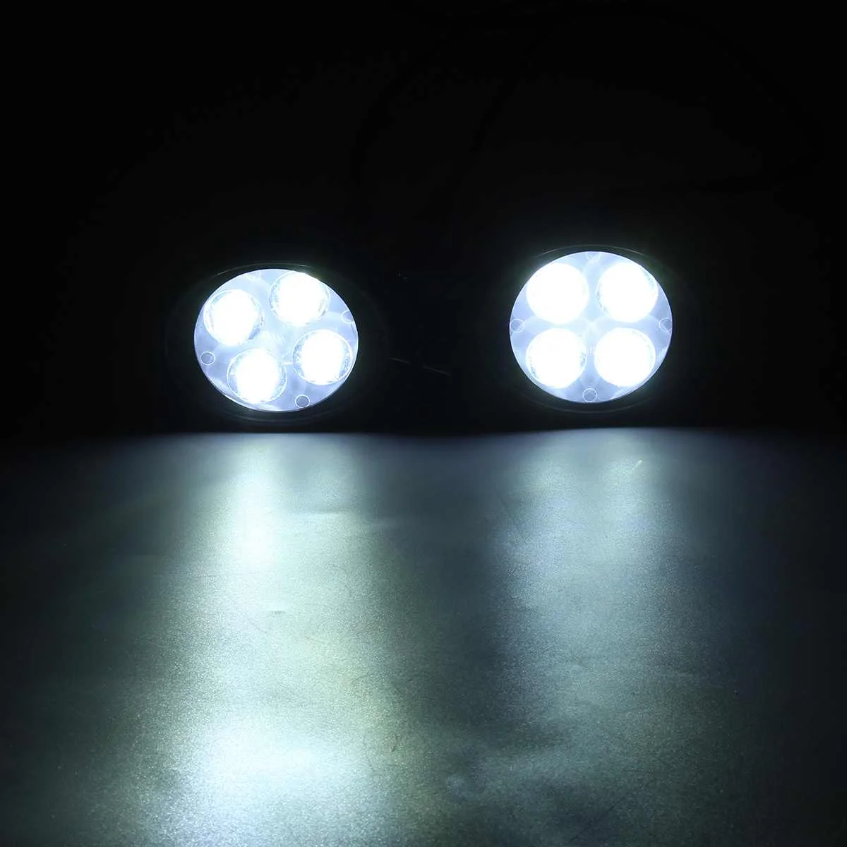9600 Вт 4LED лампа Мотоцикл Универсальные фары яркие боковые зеркальные лампы с переключателем для пары ночного освещения безопасности