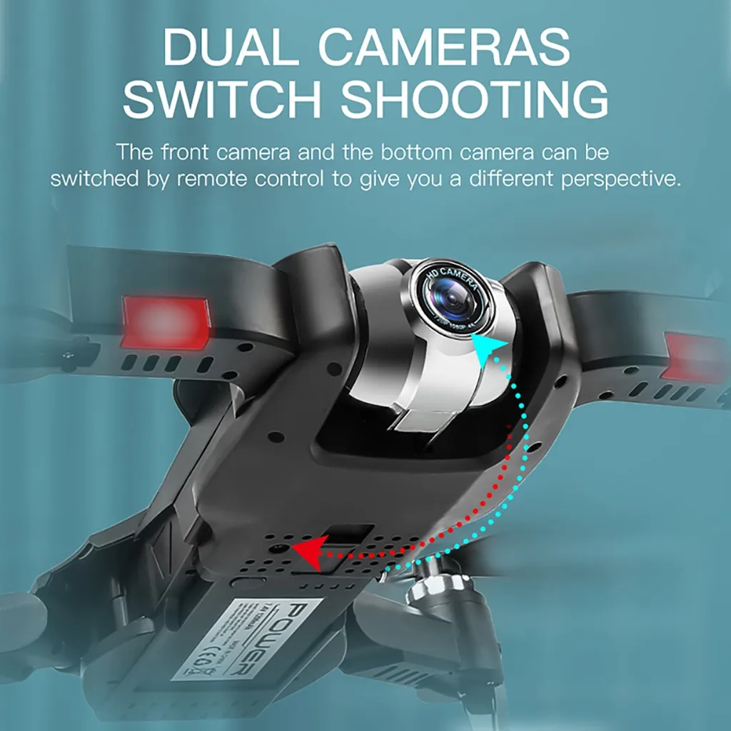 2,4G 4K оптикальпоток после двойной траектории полета FPV RC Дрон взлет траектория полета вертолета# J