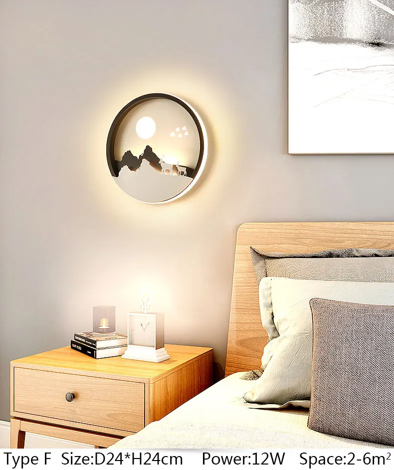 Modern Led Wall Light Small Sconce Wall Lamp For Living room Bedroom Dining room Kitchen Aisle Corridor Bedside Light D24cm 12W decorative wall lights