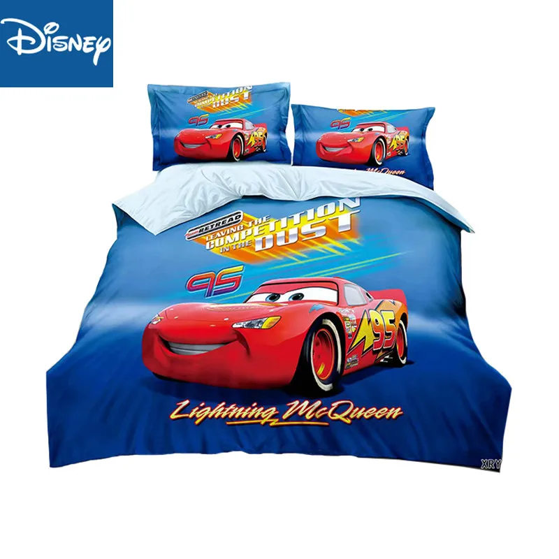 Disney Lightning Mcqueen Cars Cheaper Bedding Set Single Size For