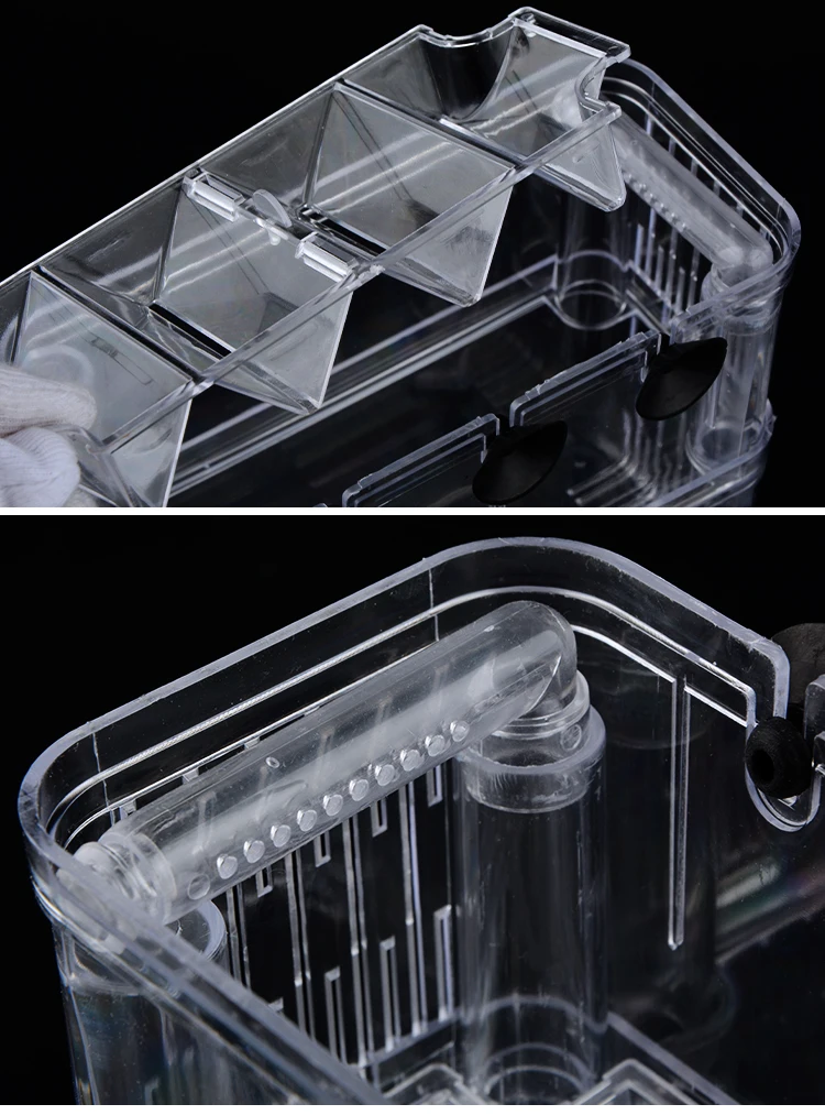Аквариум прозрачный двусторонний чаша Боевая рыба Мини Дом инкубатор коробка для изоляции жарки инкубатория Террариум черепаха дом
