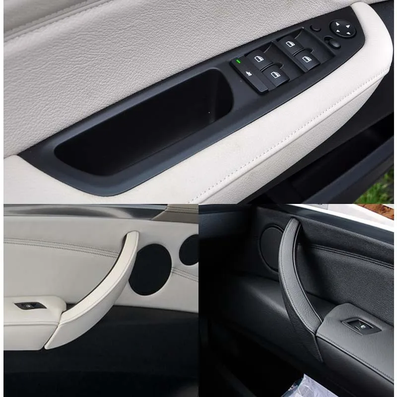 Обновление RHD Автомобильная внутренняя ручка с кожаным чехлом Замена для BMW X5 X6 E70