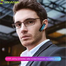 HYASIA IPX5 Sweat proof Bluetooth Headset Bluetooth 5 0 Earphone Hands free Headphone Mini Wireless Headsets Earbud Earpiece