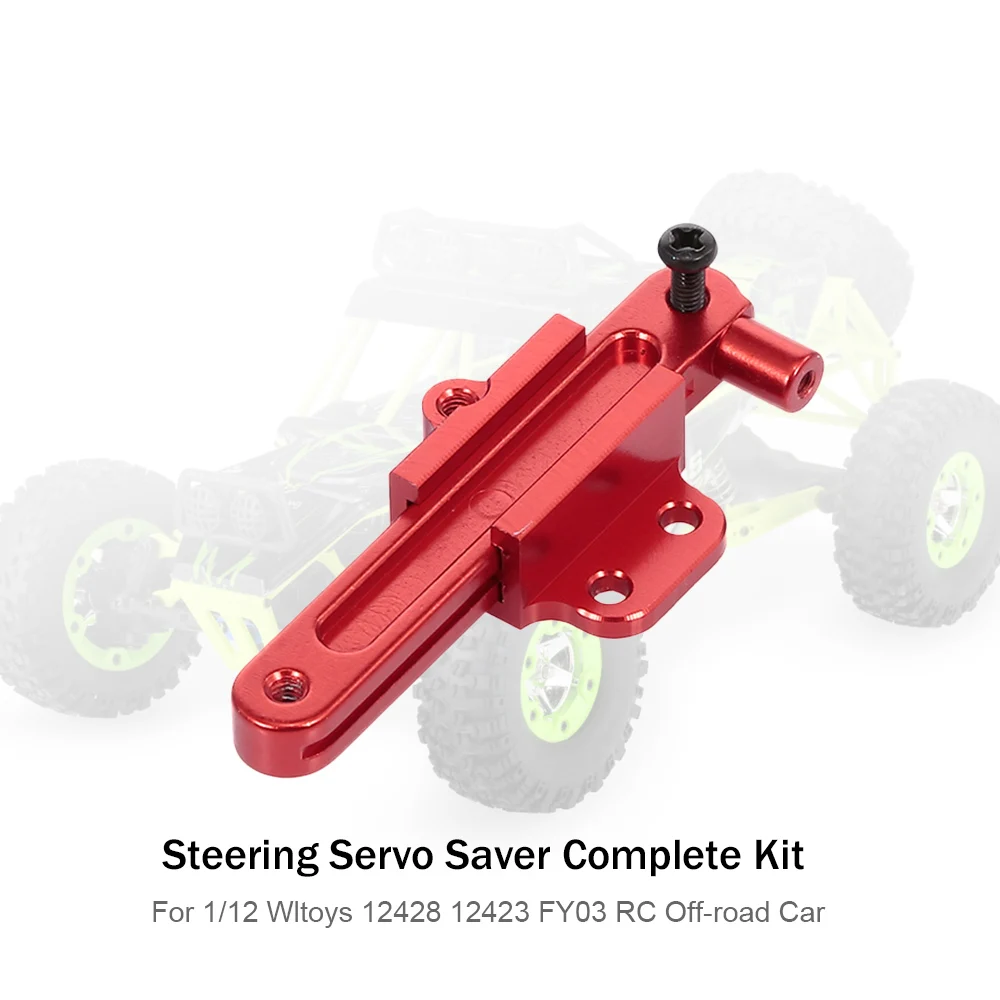 Рулевое управление Servo Saver Полный комплект металла для 1/12 Wltoys 12428 12423 FY03 Hopup