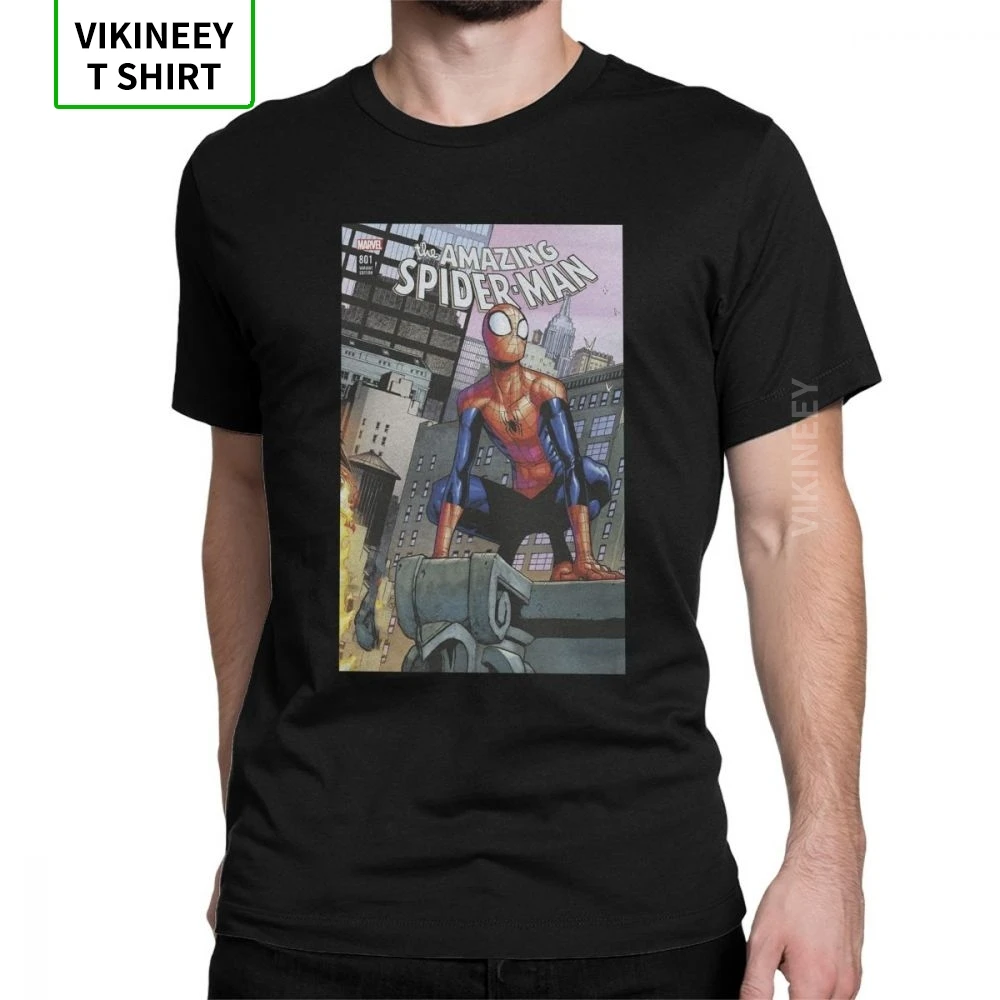 

Spiderman T Shirt for Men The Amazing Spider-Man Classic Clothes Short Sleeve Funny T-Shirts O Neck 100% Cotton Tee Shirt