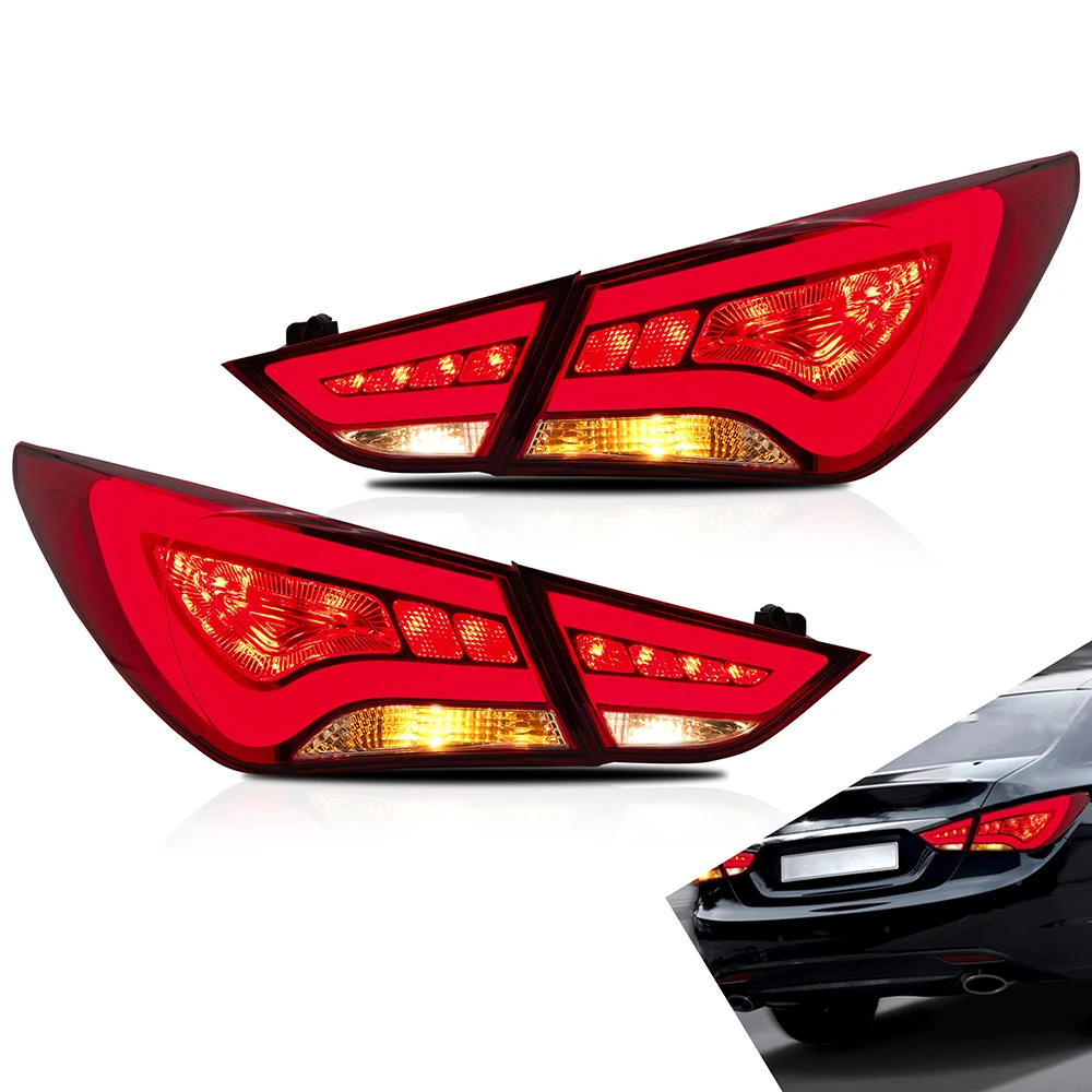 Задние фары в сборе для Hyundai Sonata 2011 задние с DRL + тормозные автомобильные