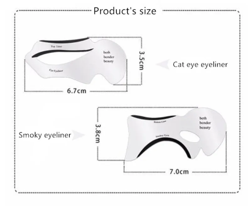 10 шт. карандаш для глаз трафарет кошка рыбий глаз хвост двукрылая подводка для глаз трафарет модели формирующий шаблон инструменты брови шаблон для макияжа глаз DIY