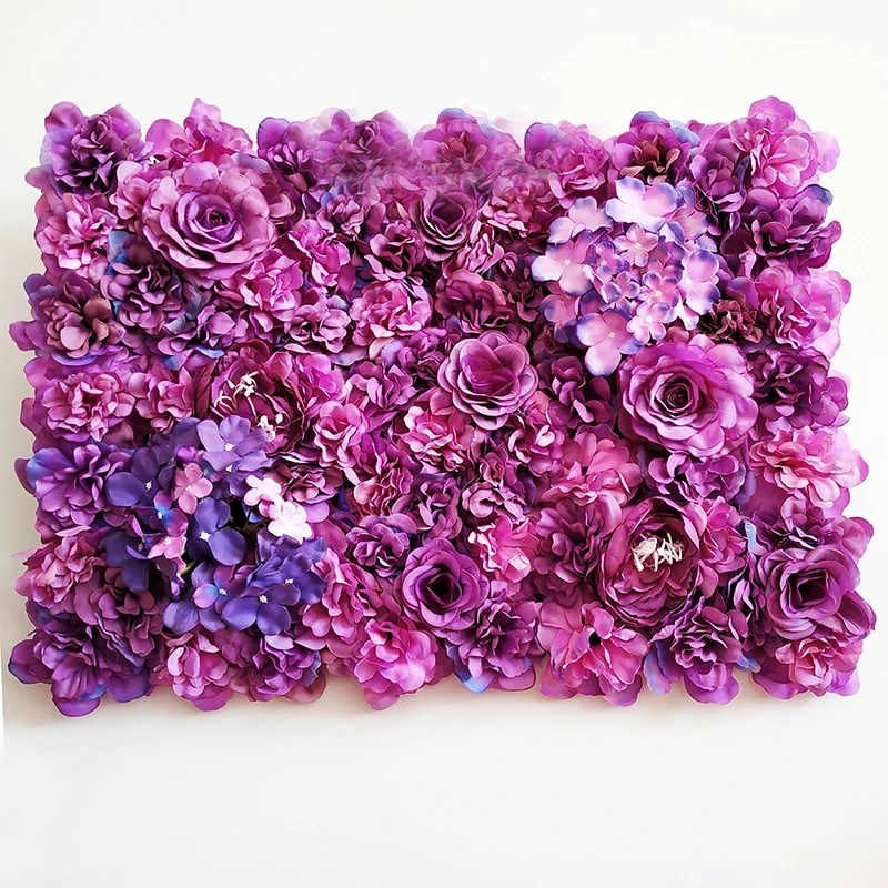purple Flower wall 60x40 см Искусственный цветок в виде кирпичной стены украшения дорожные ведущий гортензии пион розы романтическая свадебная АРКА павильон уголки Decor1A - Цвет: purple Flower wall