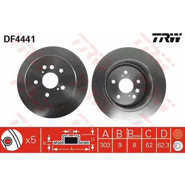 Диск тормозной задний Toyota Rav4 II 1.8&2.0 VVTi/2.0 D 4D 4WD 0|Тормозной цилиндр| |