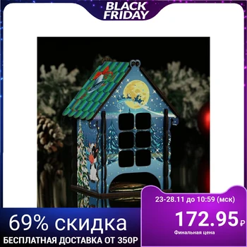 

Tea house "New Year. Snowman and snowfall in the forest", color 5129093