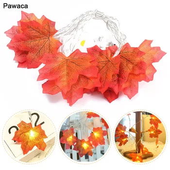 

3M 20 LED Double-sided Maple Leaf Light String Artificial Hanging Decorations for Bedroom Xmas Wall Wedding Party Decir Supplies