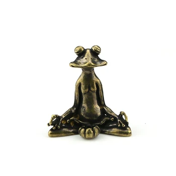 

Craft Frog Ornament Home Office Decoration Antique Vintage Solid Brass