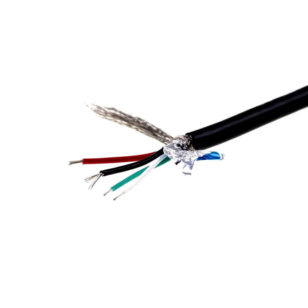 Cabo de Carga de Dados Medidor Cabo Totalmente Avaliado ul 2725 Padrão 4 Núcleo 24 Awg – 1 p 28 2c Condutor Cobre Trança 10 Usb 2.0