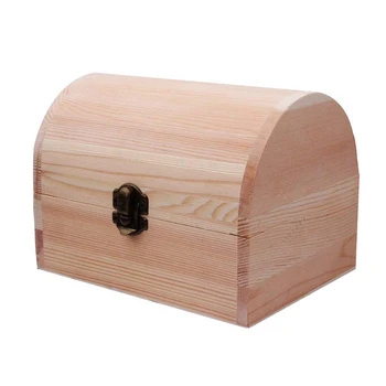 

Solid Wood Arched Wooden Box Large and Medium DIY Clay Painted White Blank Handmade Wood Box