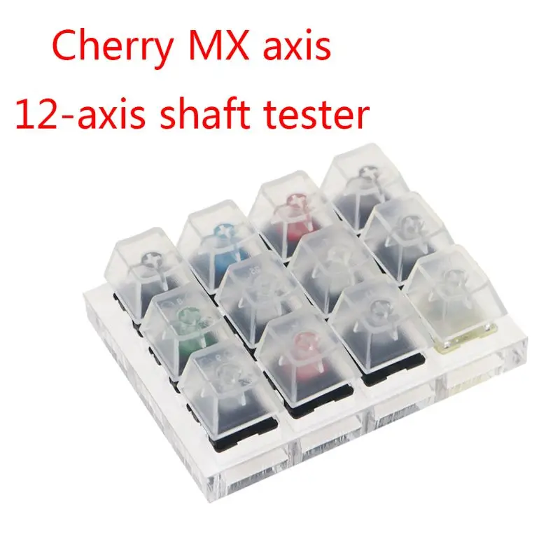 

Translucent Keycaps Testing Tool Cherry 12 MX Switches Keyboard Tester Kit Clear Keycaps Sampler PCB Mechanical Keyboard