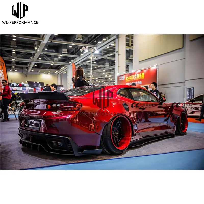 Для Chevrolet Camaro Upainted передний бампер для губ задний диффузор боковые юбки колеса для бровей задний спойлер-up использование