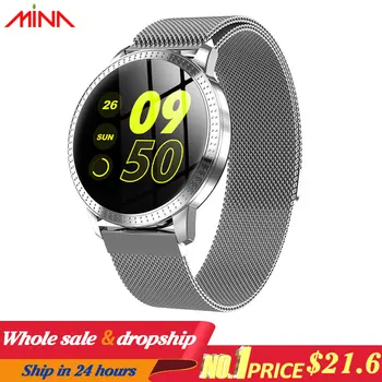 

Smart Watch CF18 IP67 Waterproof 1.22 Inch Blood Pressure Heart Rate Monitor Metal Starp Multi Sport Modes Smartwatch Bracelet