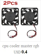 Кулер для процессора master rgb охлаждающий вентилятор 2 шт. 12 в мини-вентиляторы для компьютера охлаждающий маленький 40 мм x 10 мм DC бесщеточный с 2-контактным горячим Nov29