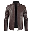 2019Men Autumn Fashion Casual Motorcycle PU Leather Jacket Coat Men Faux Leather Jaqueta De Couro Masculina Leather Coat Jacket