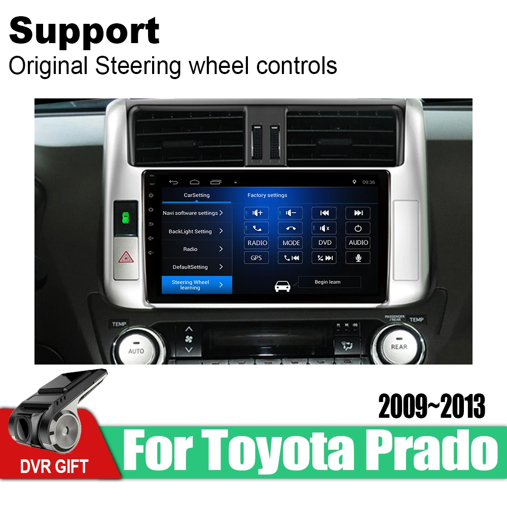 ZaiXi Android автомобильный gps; Мультимедийный проигрыватель для Toyota Land Cruiser Prado 150 2009~ 2013 автомобильный навигатор Радио Видео Аудио Автомобильный плеер