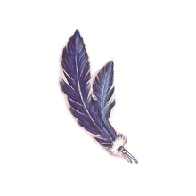 Waterproof Temporary Tattoo Sticker Sexy Blue Feather Arm Leg Fake Tattoo Body Art Small Sticker Men Women