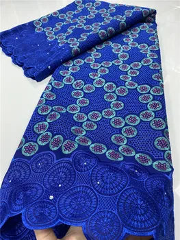 

African Lace Fabric 2020 High Quality Lace Eyelet Holes Dry Cotton Swiss Voile Lace In Switzerland For Nigerian Dress YA3479B-1