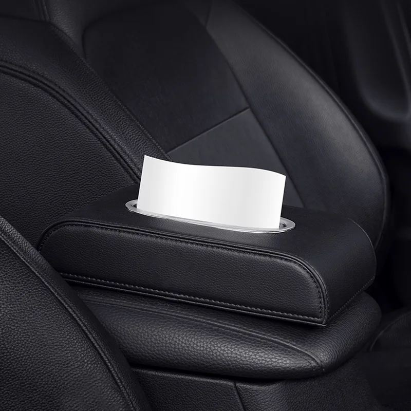 

Leather Sun Visor Type Tissue Boxes Hanging Box for Car Napkin Storage Holder Seat Type Tissue Storage Container Rectangular