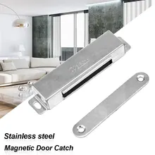 Kitchen Closet Hardware Latch Home Drawer Stopper Magnetic Door Catch 5kg Wardrobe Furniture Closer Cupboard Stainless Steel