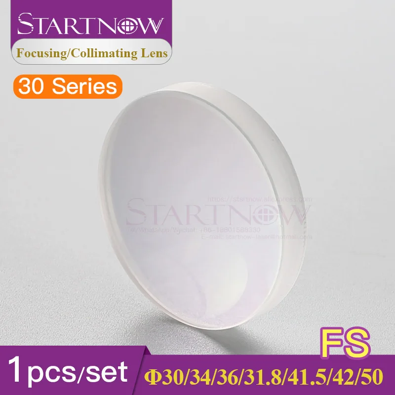 Startnow 1 шт. DNE Плавленый диоксид кремния Лазерная Фокусирующая линза D30 34 36 38 41 5 42 50