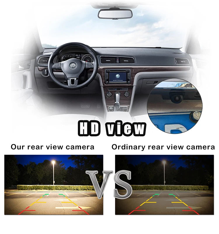 Carsanbo Автомобильная камера заднего вида с переключателем 720P HD IP68 Водонепроницаемая 180H широкоугольная камера ночного видения Автомобильная камера заднего вида