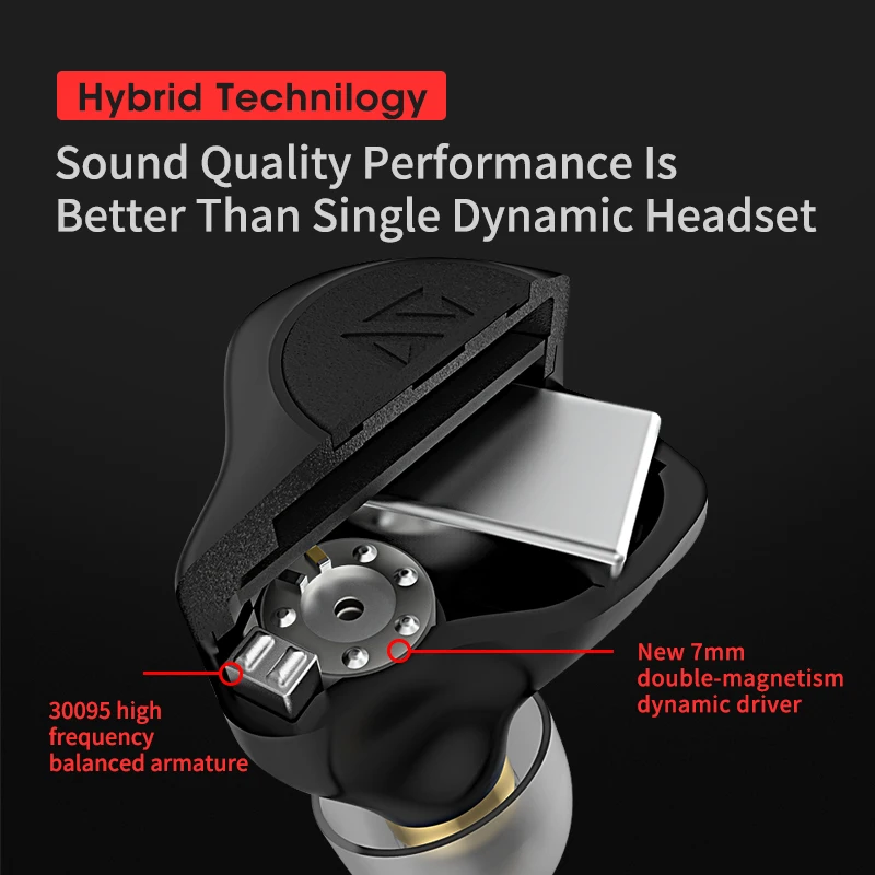 KZ S2 Wireless TWS Touch Control Bluetooth 5.0 AAC Support Headset Hybrid Technology Sport Earphones Earplug Type Motion Headset