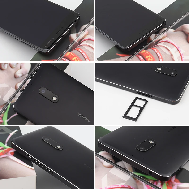 Сотовый телефон Nokia 6 две SIM карты Android Snapdragon 430 4 Гб ОЗУ 64 ПЗУ Восьмиядерный сканер