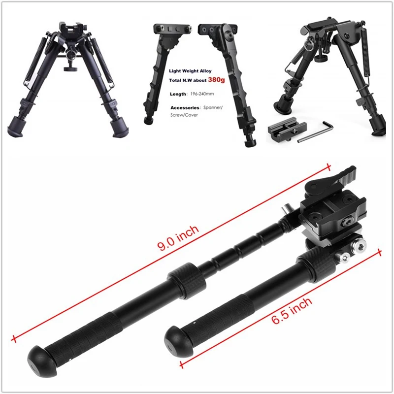 

Brand New 6-9 inch telescopic pendulum head bracket support frame 20mm rail bracket tripod soft air blaster accessory
