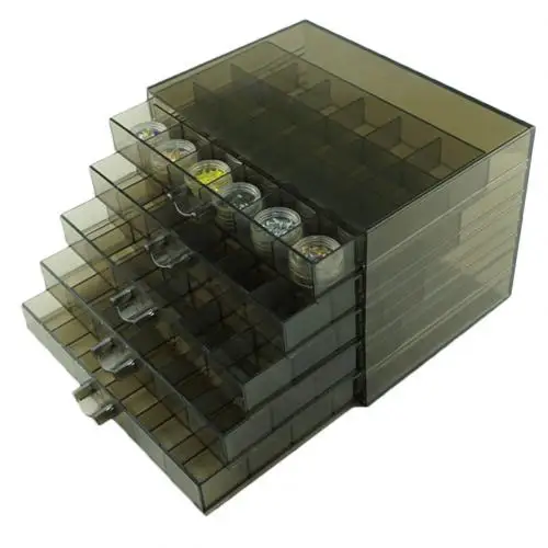Transparent Black Прозрачный 120 Маникюр для ногтей сетка Искусство Стразы бусины Коробка Для Хранения Чехол Контейнер для ювелирных изделий Коробка для хранения Cas - Цвет: Transparent Black