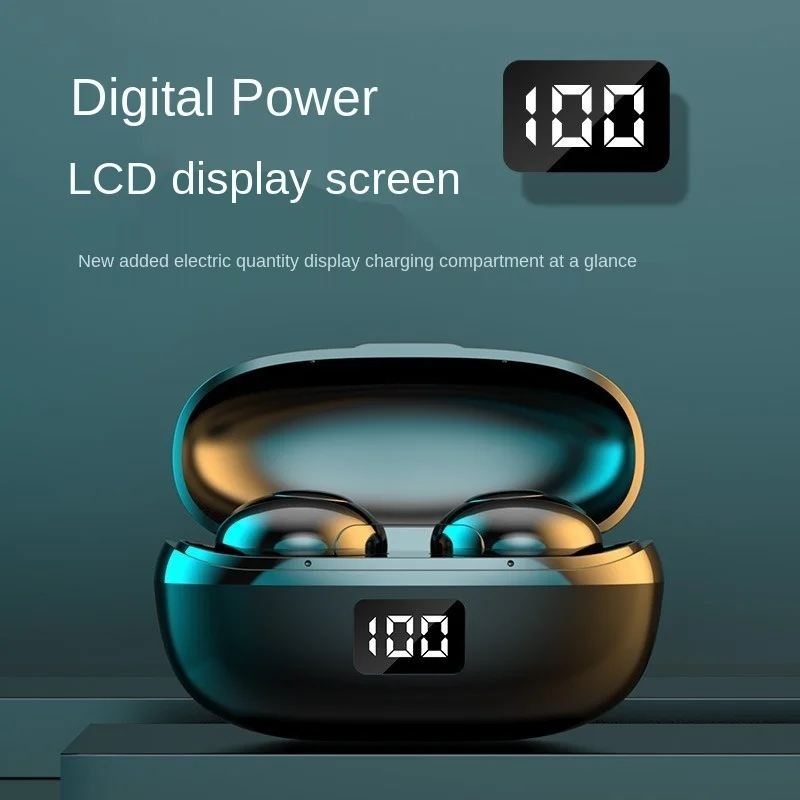 Free shipping Bluetooth 5 0 stereo Bluetooth earphone Portable charging box Digital battery display Intelligent noise reduction