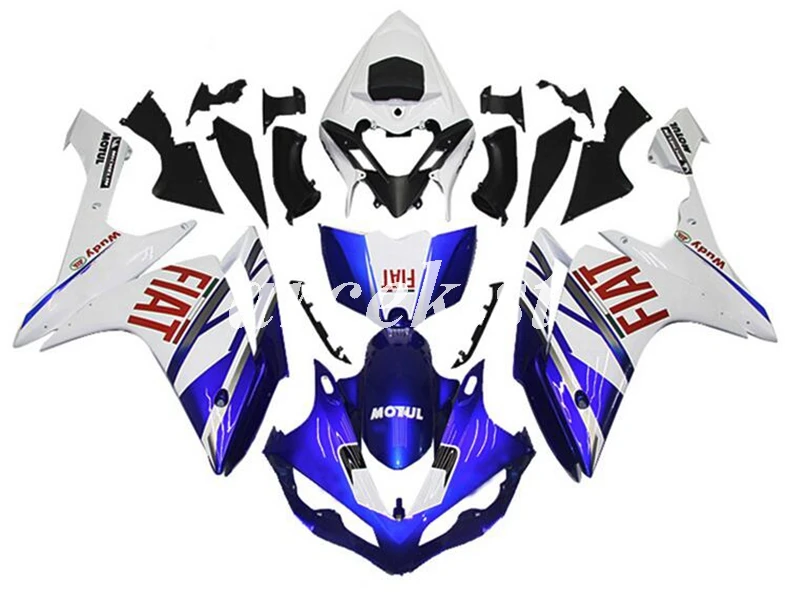 Топ литья под давлением ABS мотоцикл Полный обтекатели комплект подходит для YAMAHA YZF-R1 2007 2008 07 08 Кузов Набор белый красный