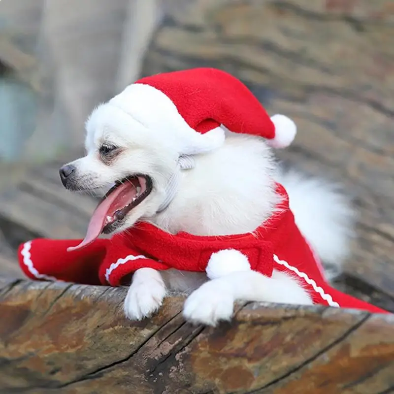 Милый питомец красная шляпа фестиваль шаль Кошка Собака Рождество Хэллоуин одежда-накидка костюм котенок щенок аксессуары для одежды