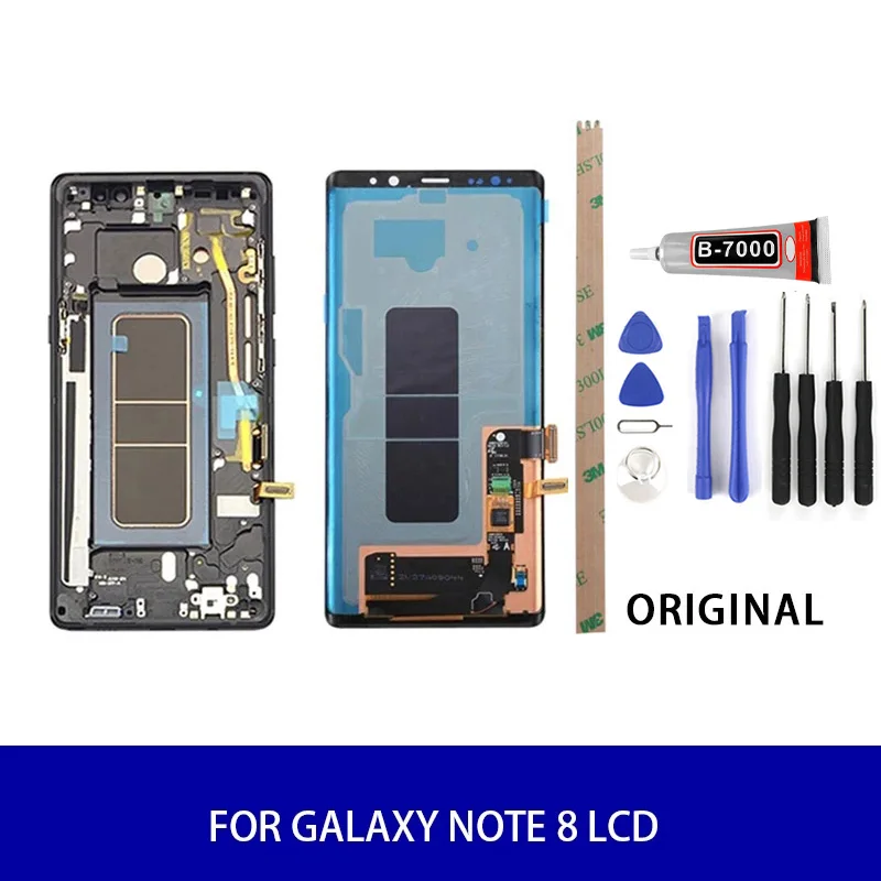 Супер Amoled для Galaxy Note 8 ЖК-дисплей сенсорный экран панель дигитайзер сборка экран Запасные части 2560x1440