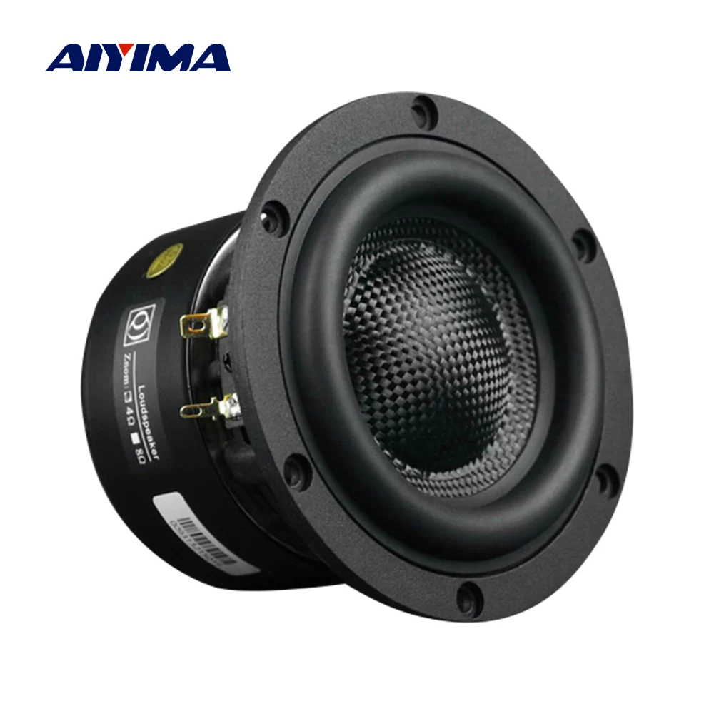 AIYIMA 1 шт. 4 дюйма сабвуфер динамик HiFi домашний кинотеатр Стекловолоконный