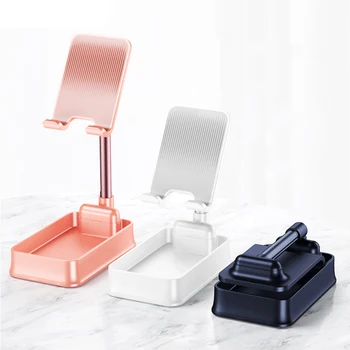 

3 Colors New Telescopic Folding Lazy Phones Holders Aluminum Alloy Desktop Mobile Phone Holder For Xiaomi Huawei Samsung iPhone