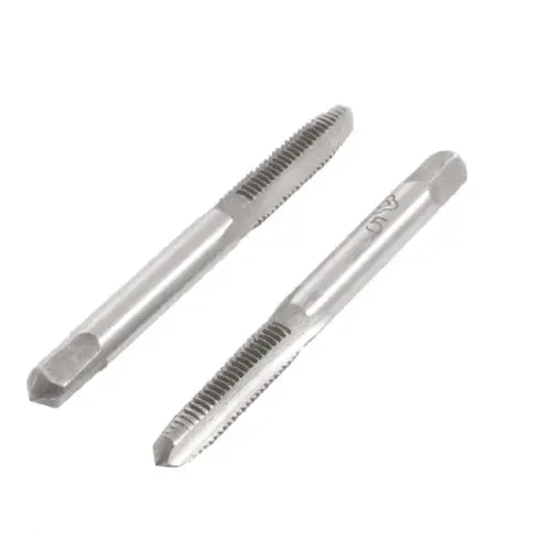 

2 Pcs Square Head HSS M5 3 Flutes Hand Screw Thread Metric Plug Taps