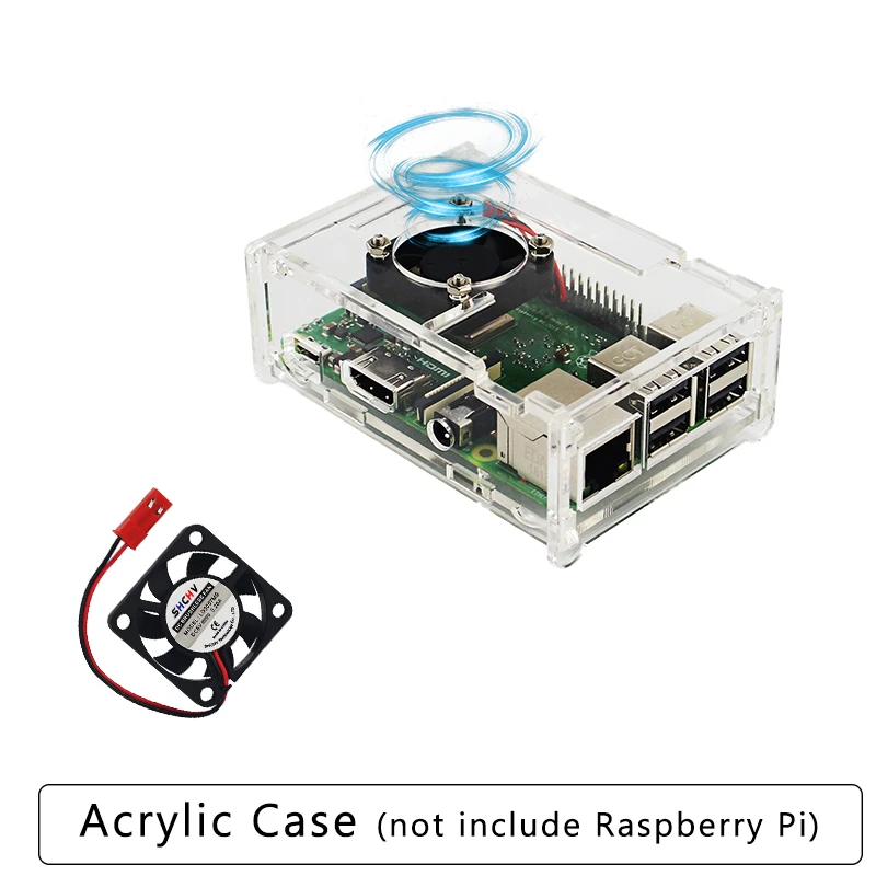 ラズベリーパイ 3 モデル B アクリルケース Transprent ボックス Cpu 冷却ファン互換ラズベリーパイ 3 モデル B B Pi 3 Pi 2box Box Aliexpress