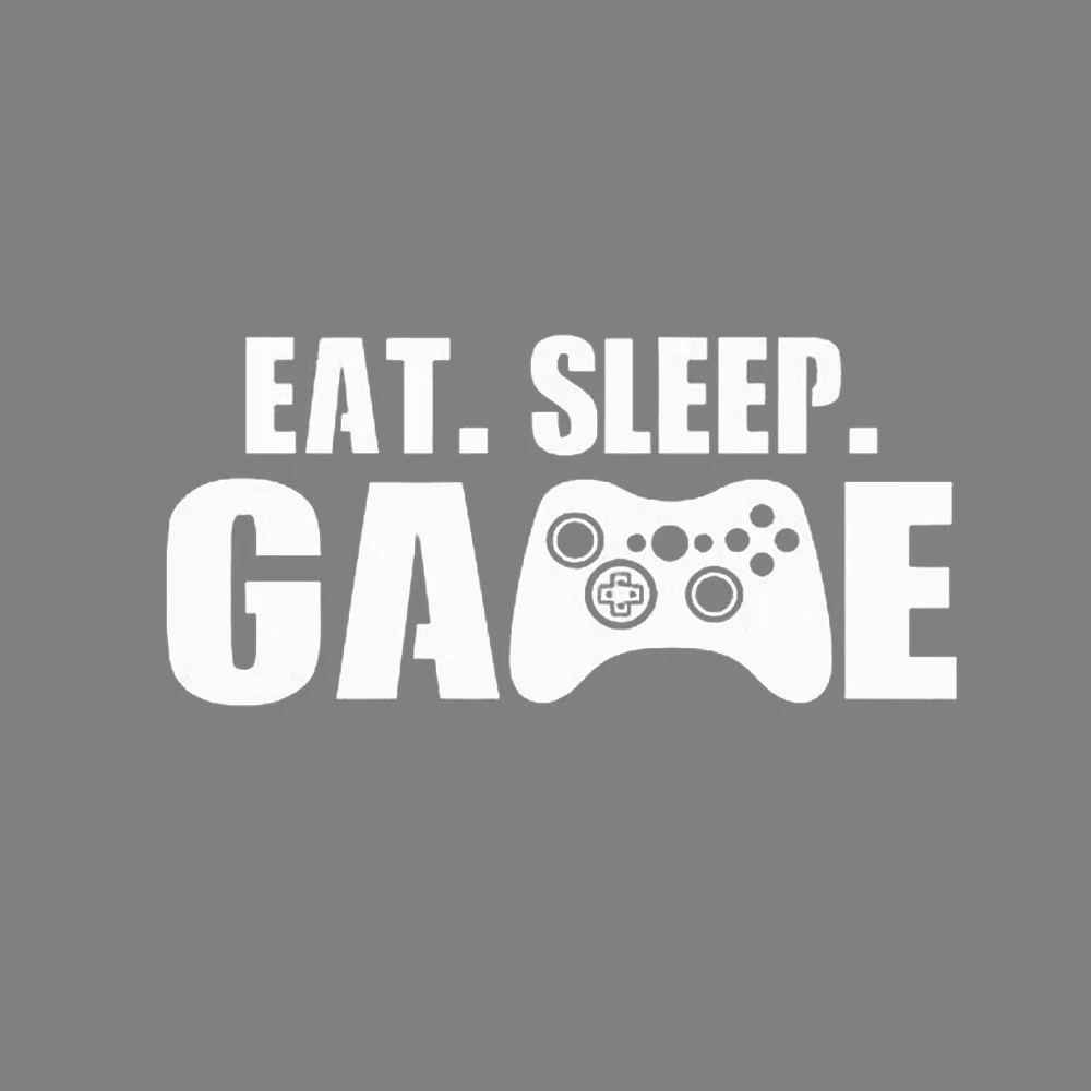 Наклейка на стену для геймера Eat Sleep настенный игровой стикер домашнее украшение